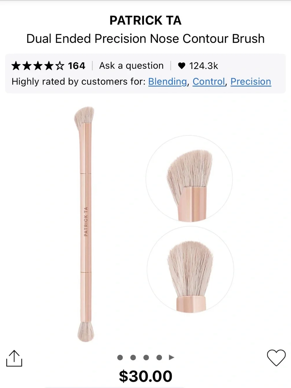 Patrick Ta Sculpting Dual Ended Precision Nose Contour Brush